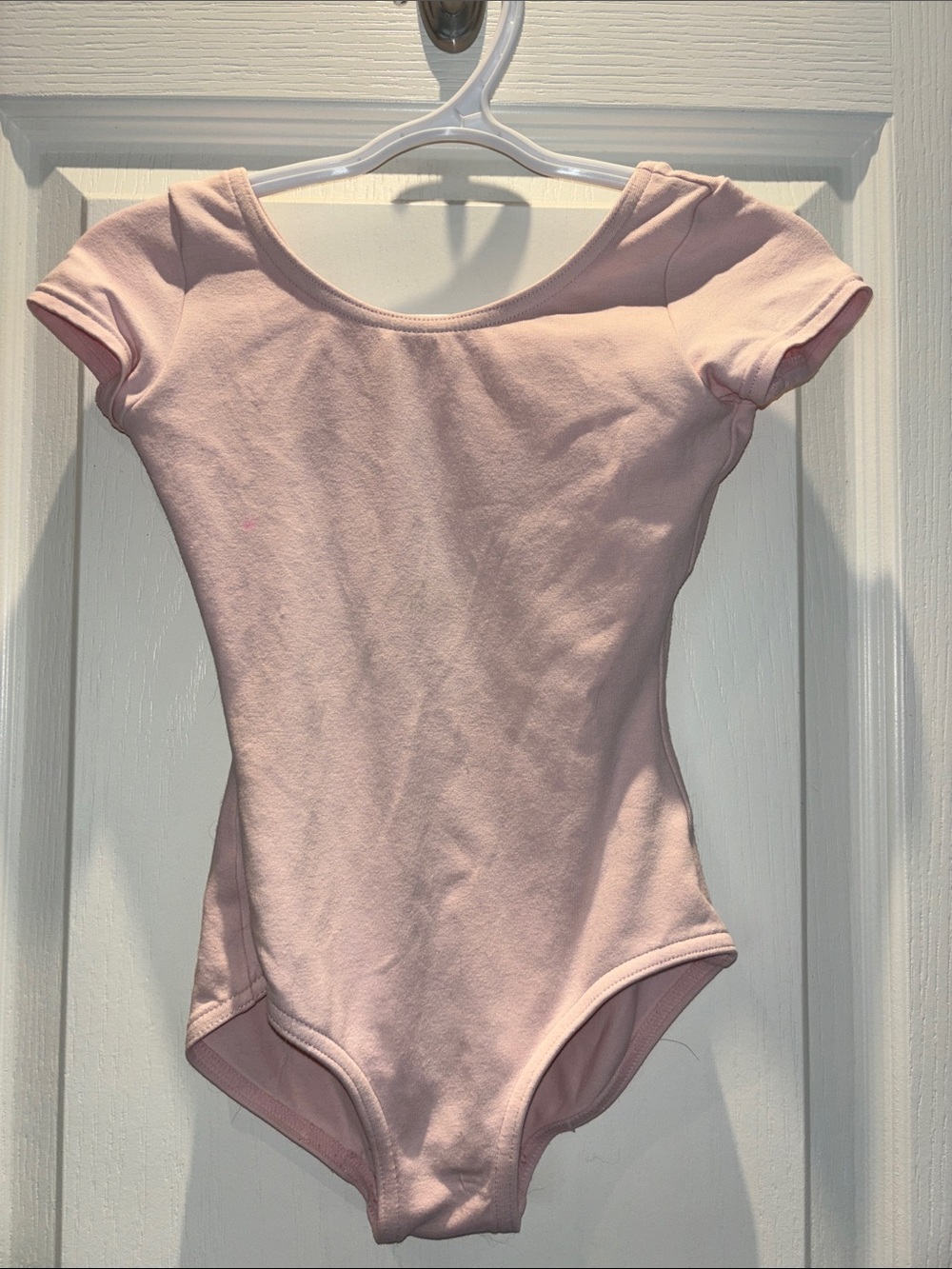 Capezio Girls' Pink Short-Sleeve One-Piece Leotard